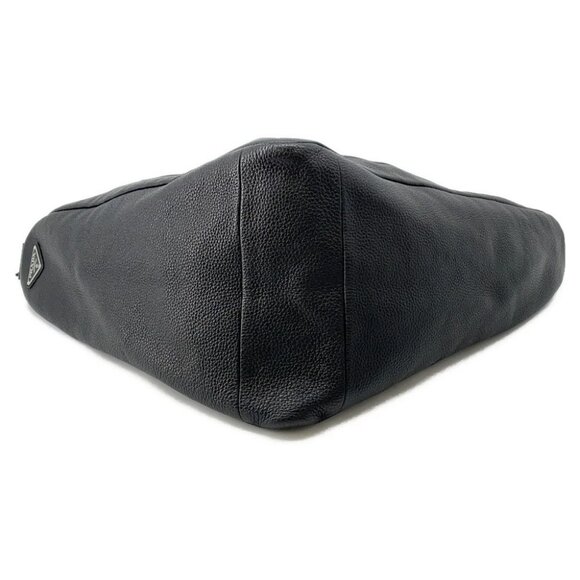 PRADA Triangle Shoulder Bag Leather Black 2VY007 - Picture 11 of 12